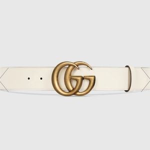 Gucci Double G Buckle Leather Belt